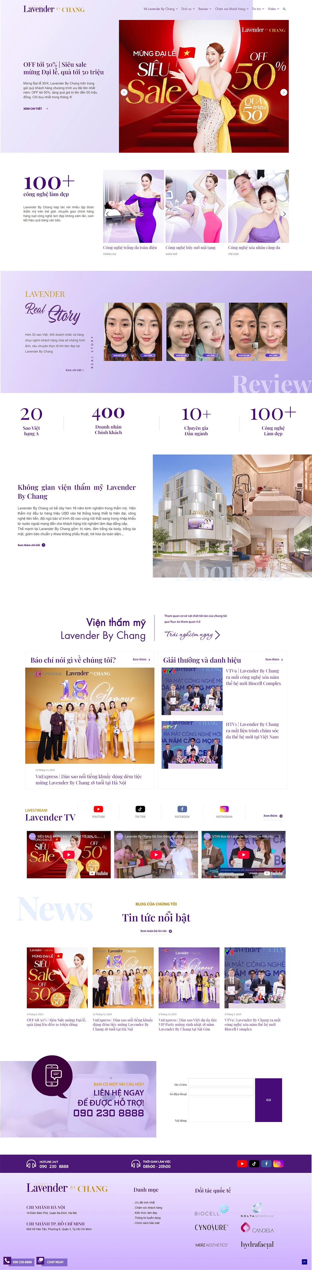 Lavender by Chang - Mẫu website HDWEBS