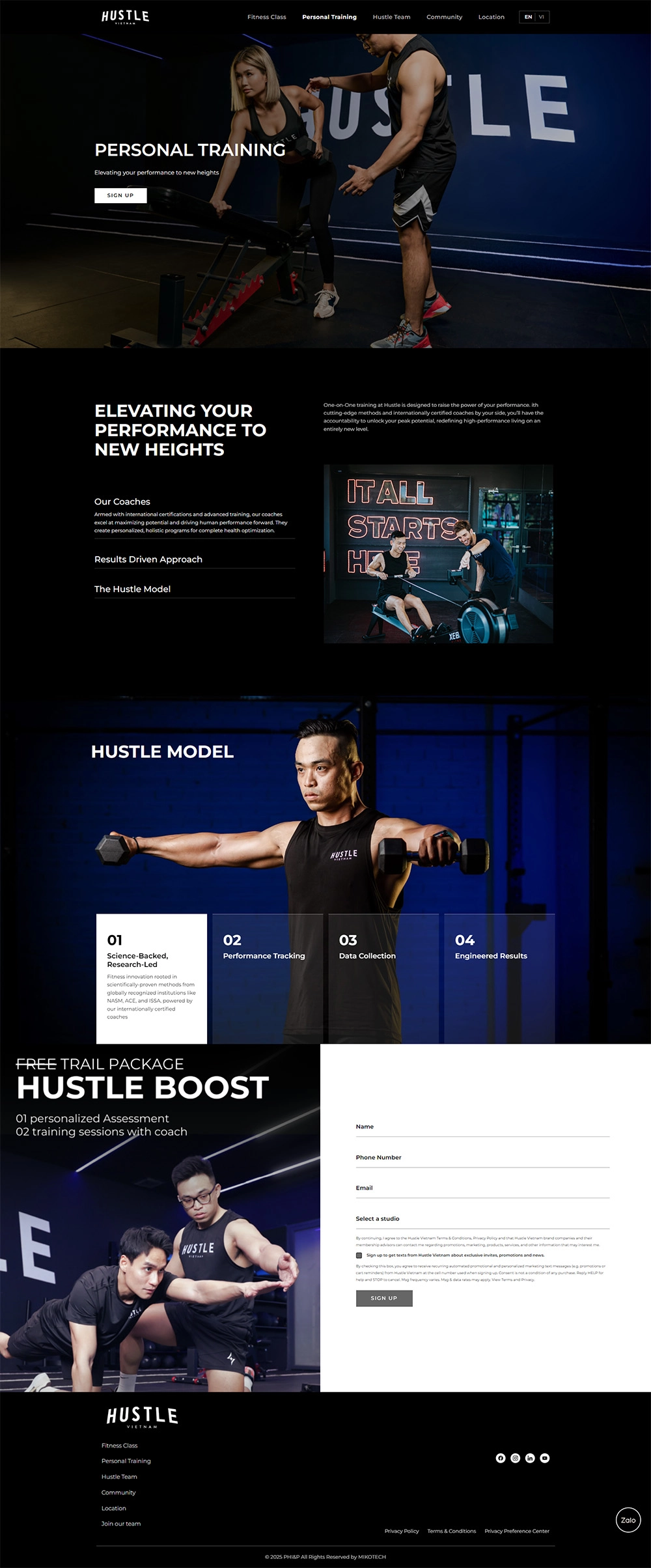 HUSTLE - Mẫu website HDWEBS