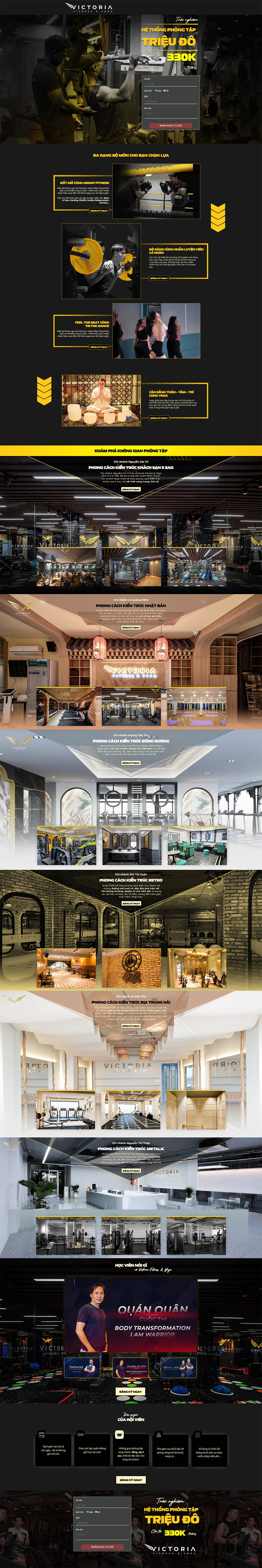 Victoria Fitness - Mẫu website HDWEBS