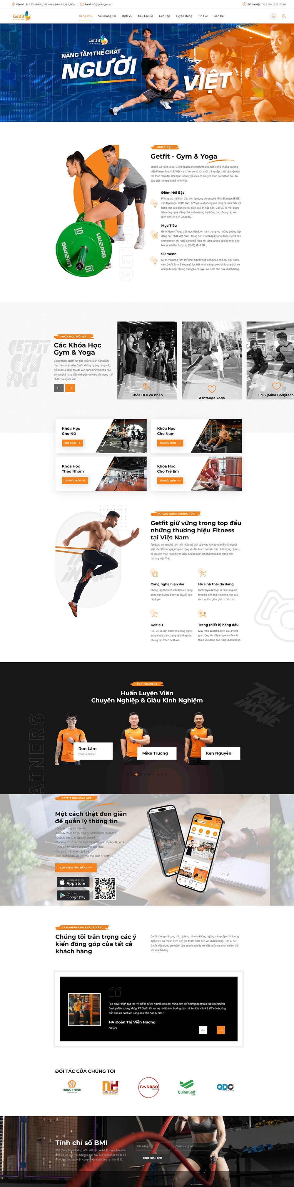 Getfit Gym & Yoga - Mẫu website HDWEBS