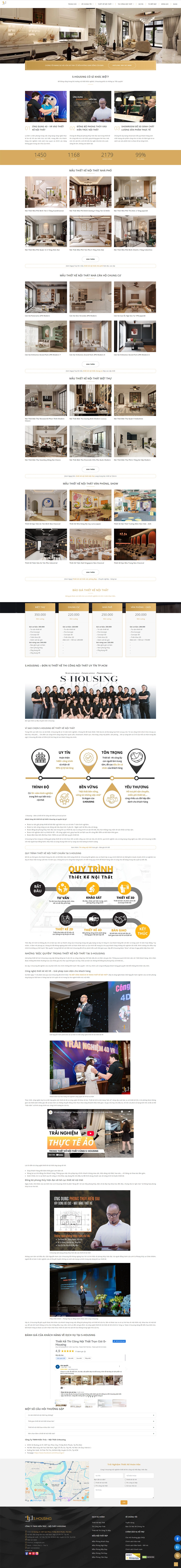 S-housing – Thiết kế, thi công nội thất trọn gói, từ ý tưởng đến thi công thực tế - Mẫu website HDWEBS
