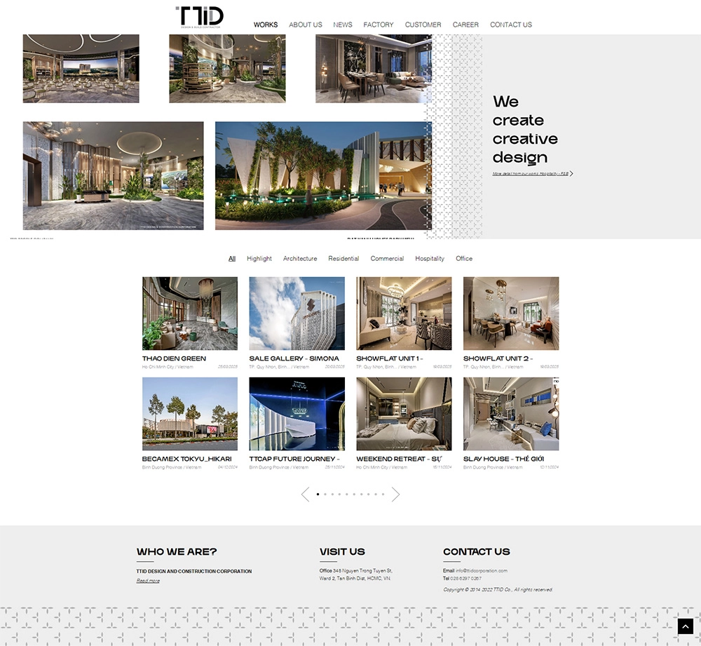 TTID - Design & Build Contraction - Mẫu website HDWEBS