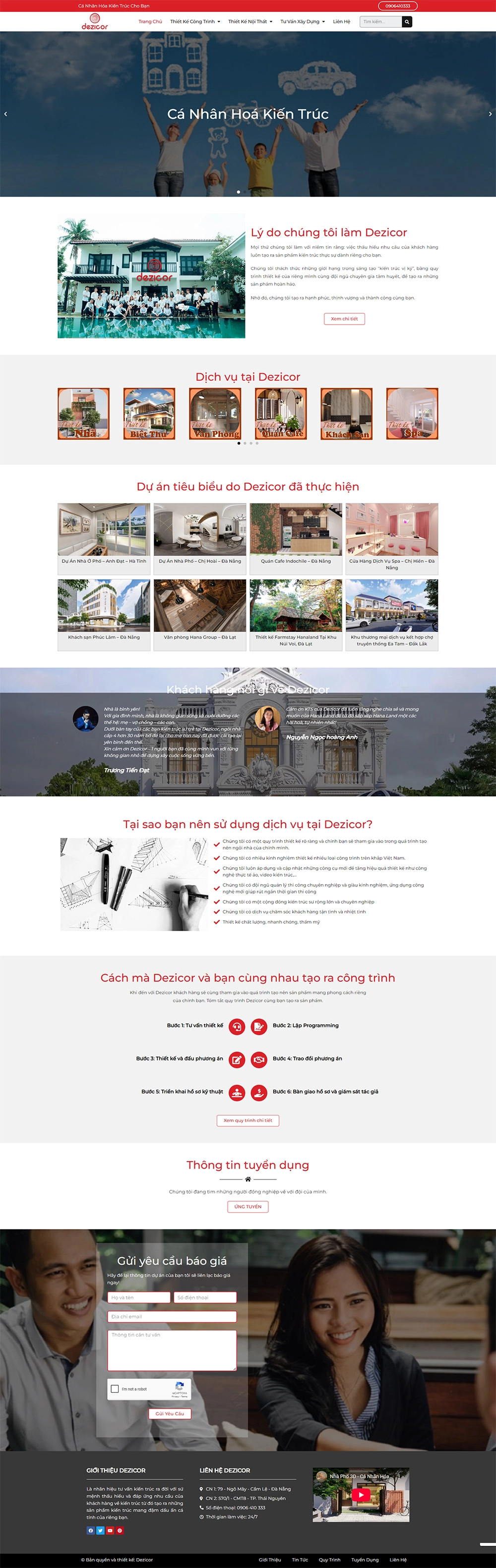 Dezicor - Tư vấn và thiết kế kiến trúc - Mẫu website HDWEBS