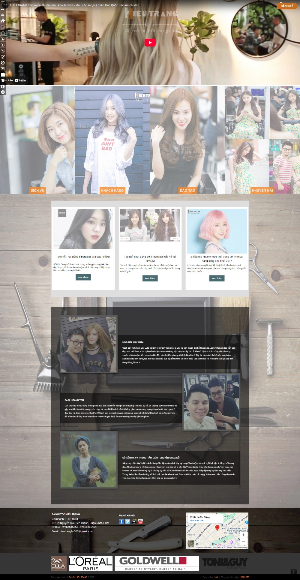 Hiếu Trang Hair Perfection - Mẫu website HDWEBS