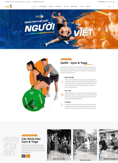 Getfit Gym & Yoga - Mẫu website HDWEBS