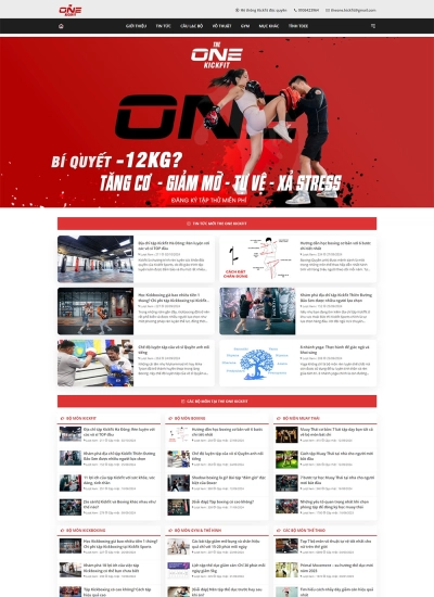The One Kickfit - Mẫu website HDWEBS