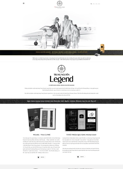Trung Nguyên Legend - Mẫu website HDWEBS