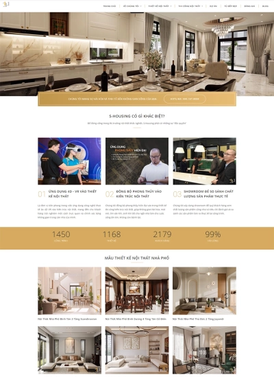 S-housing – Thiết kế, thi công nội thất trọn gói, từ ý tưởng đến thi công thực tế - Mẫu website HDWEBS