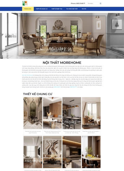 Homemore - Thiết kế thi công nội thất - Mẫu website HDWEBS