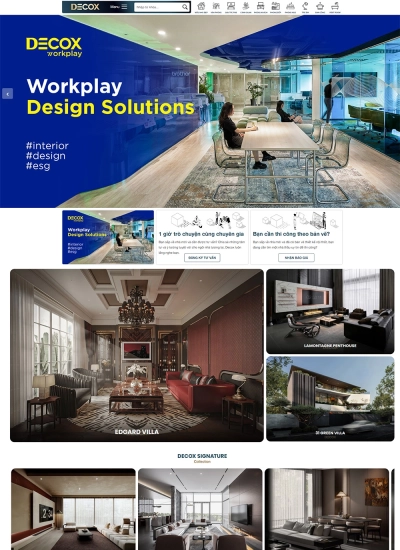 Decox - Nhà phát triển dự án, Thiết kế kiến trúc & nội thất - Mẫu website HDWEBS
