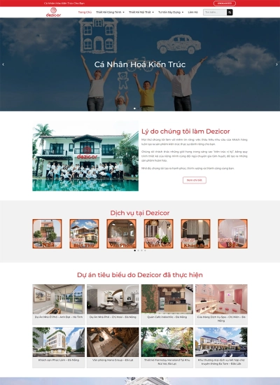 Dezicor - Tư vấn và thiết kế kiến trúc - Mẫu website HDWEBS