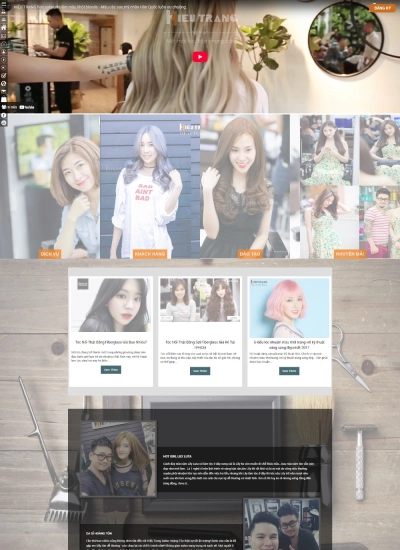 Hiếu Trang Hair Perfection - Mẫu website HDWEBS