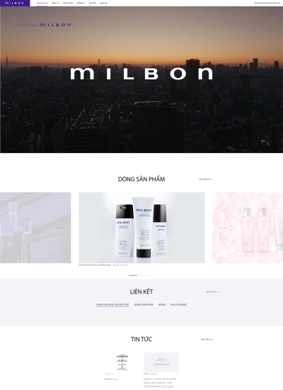 Milbon Vietnam Professional - Mẫu website HDWEBS