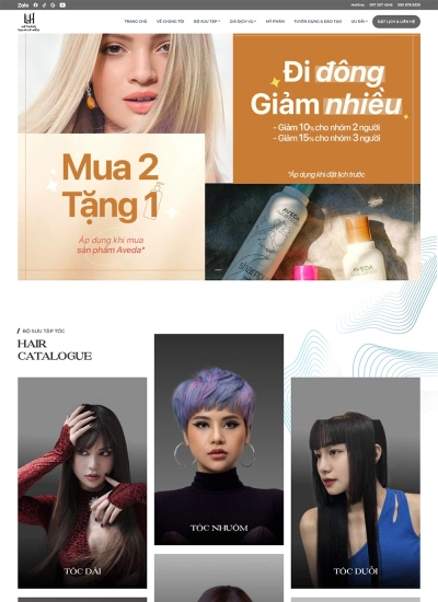 Lê Hiếu Salon - Mẫu website HDWEBS