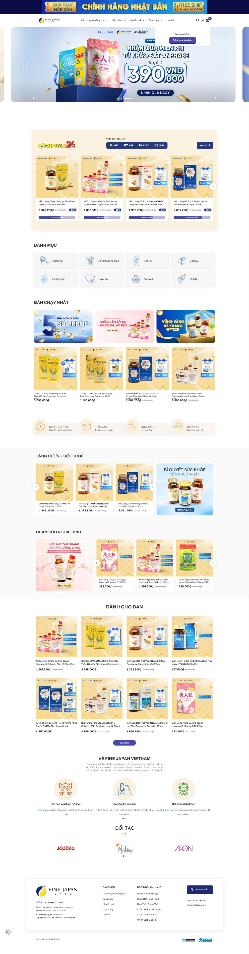 Fine Japan Vietnam - Health & Beauty - Mẫu website HDWEBS