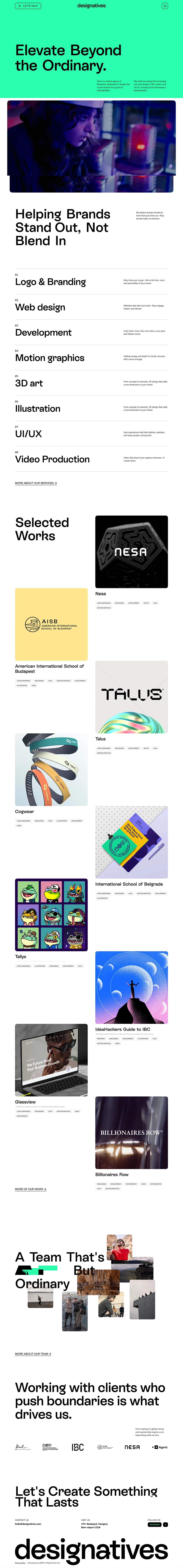 Creative design agency - Branding, web & motion - Mẫu website HDWEBS