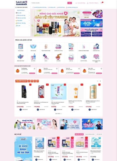 Sakuko Japan Store - Hệ thống siêu thị hàng nội địa Nhật - Mẫu website HDWEBS