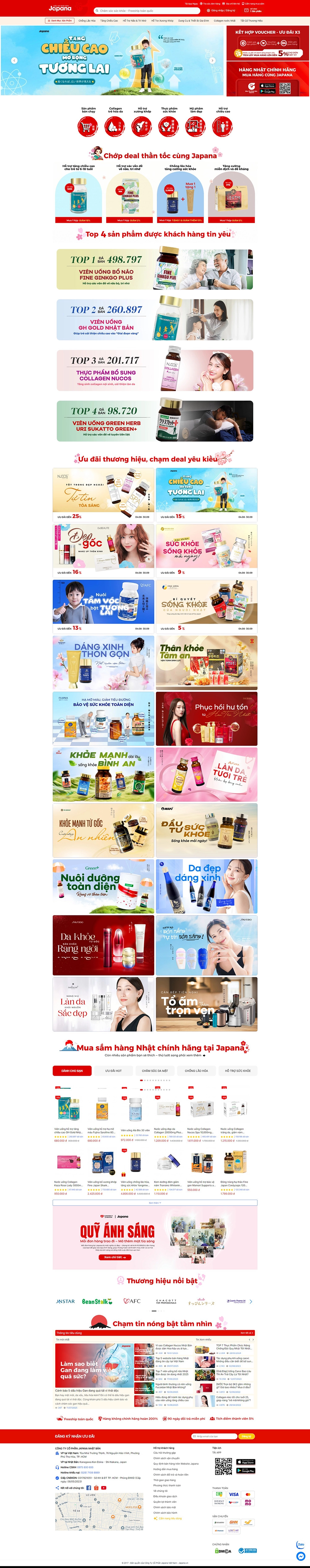 Japana - Siêu thị Nhật Bản - Hàng Nhật chính hãng - Mẫu website HDWEBS