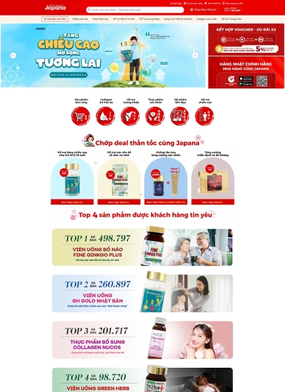 Japana - Siêu thị Nhật Bản - Hàng Nhật chính hãng - Mẫu website HDWEBS