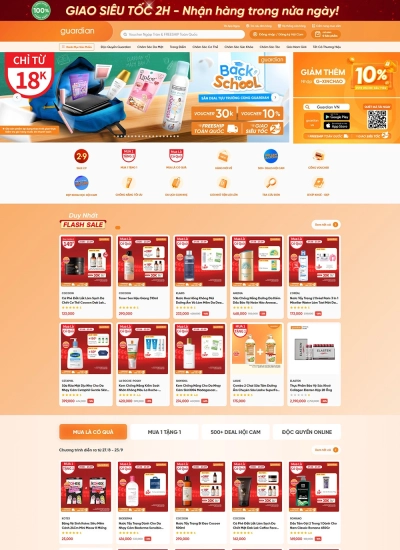 Guardian - Mua sắm Online sức khỏe và làm đẹp - Mẫu website HDWEBS
