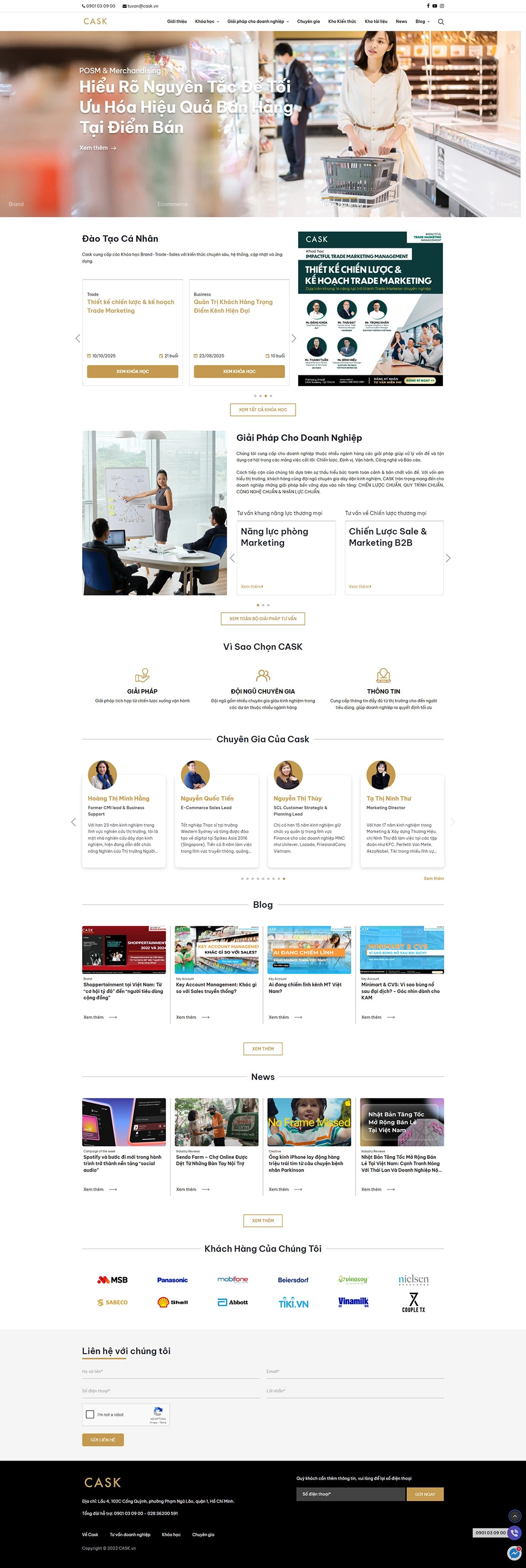 CASK Academy - Business solution coaching - Mẫu website HDWEBS