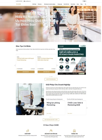 CASK Academy - Business solution coaching - Mẫu website HDWEBS