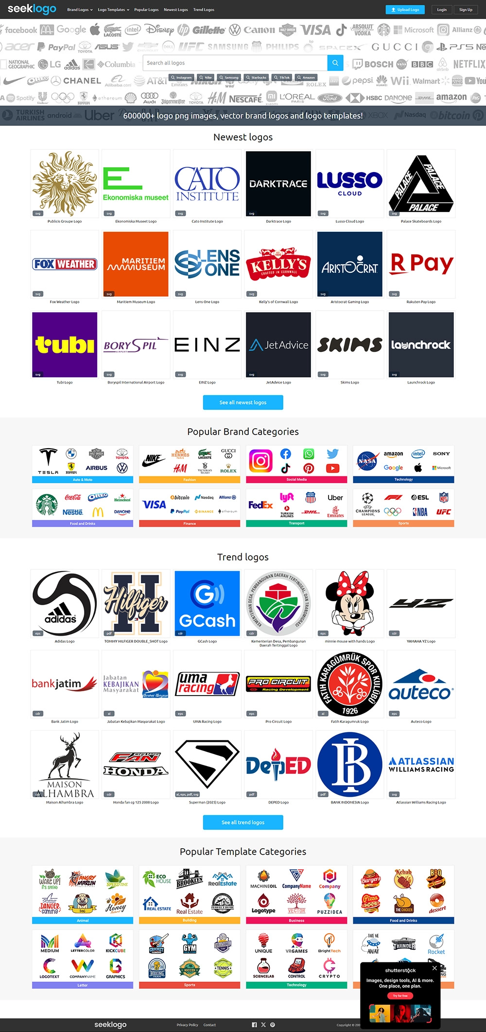 Seeklogo - Mẫu website HDWEBS