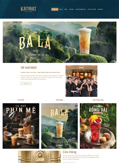 Katinat - Coffee & Tea House - Mẫu website HDWEBS