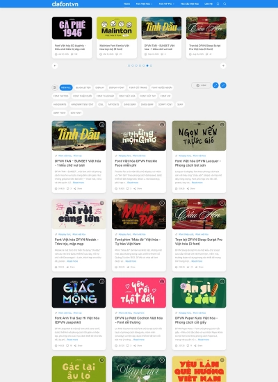 DFVN - Font Việt hóa xịn xò - Mẫu website HDWEBS