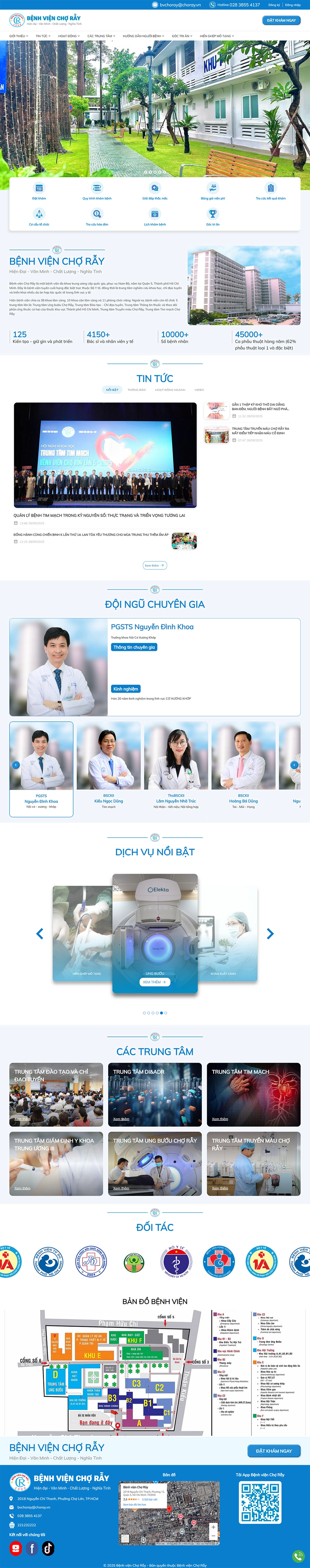 BV Chợ Rẫy - Mẫu website HDWEBS