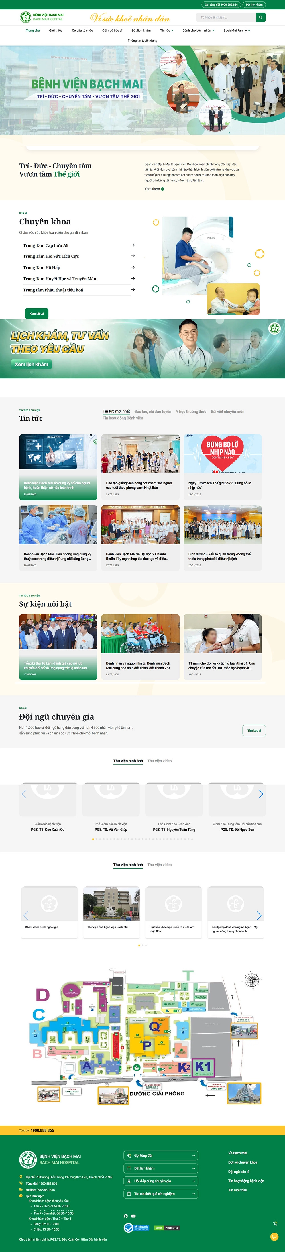 BV Bạch Mai - Mẫu website HDWEBS