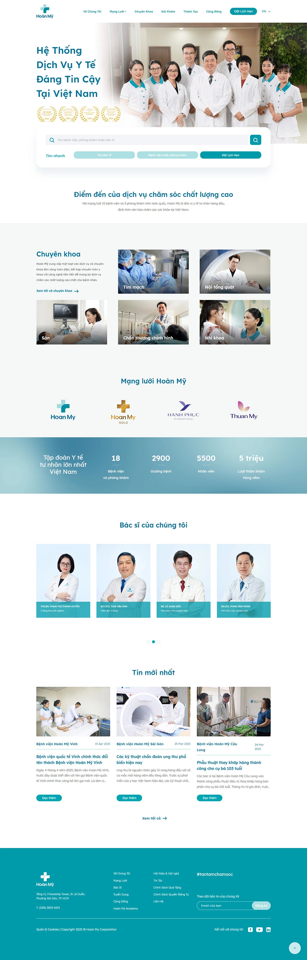 BV Hoàn Mỹ - Mẫu website HDWEBS