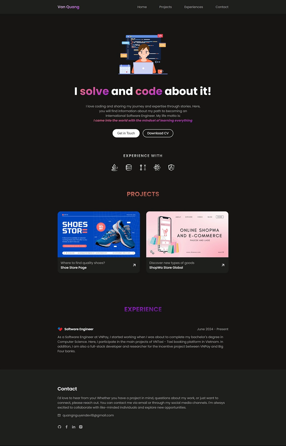 Van Quang - Mẫu website HDWEBS
