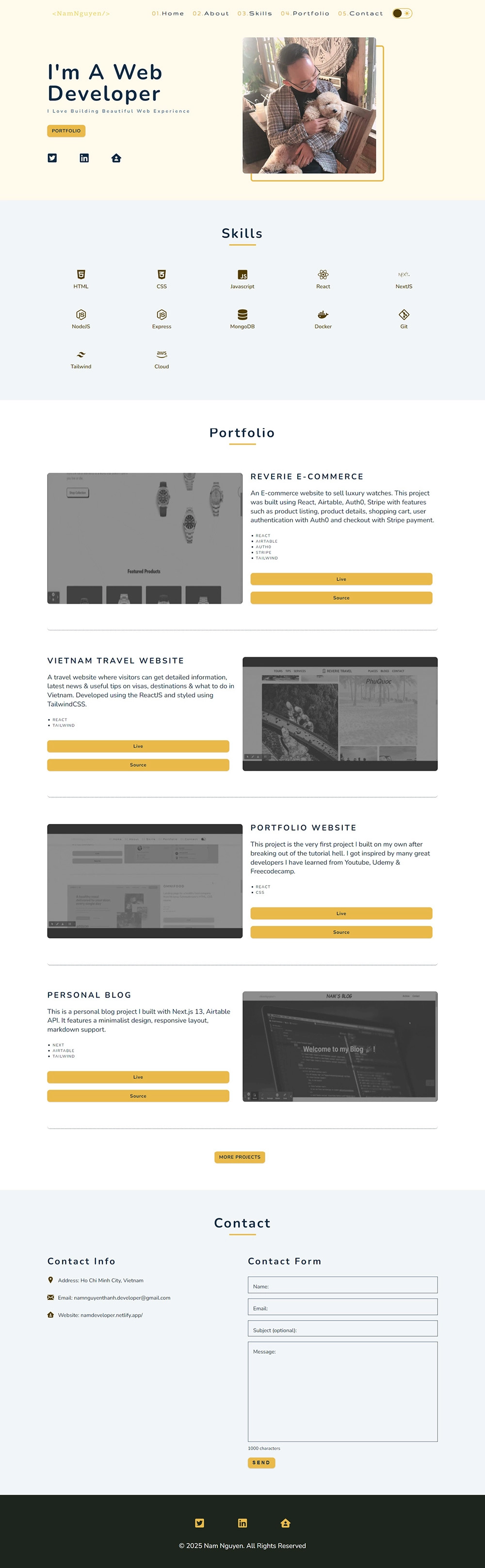 Nam Nguyen - Mẫu website HDWEBS