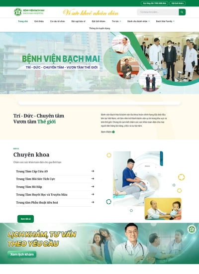 BV Bạch Mai - Mẫu website HDWEBS