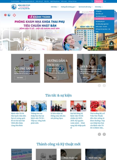 BV Từ Dũ - Mẫu website HDWEBS