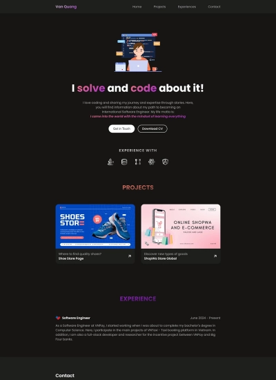 Van Quang - Mẫu website HDWEBS