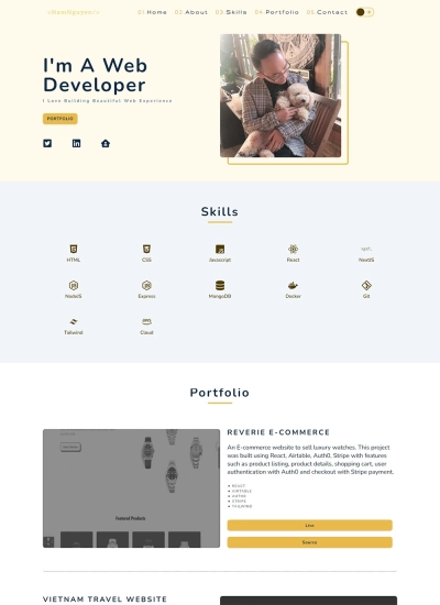 Nam Nguyen - Mẫu website HDWEBS