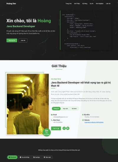 Hoàng Dev - Mẫu website HDWEBS
