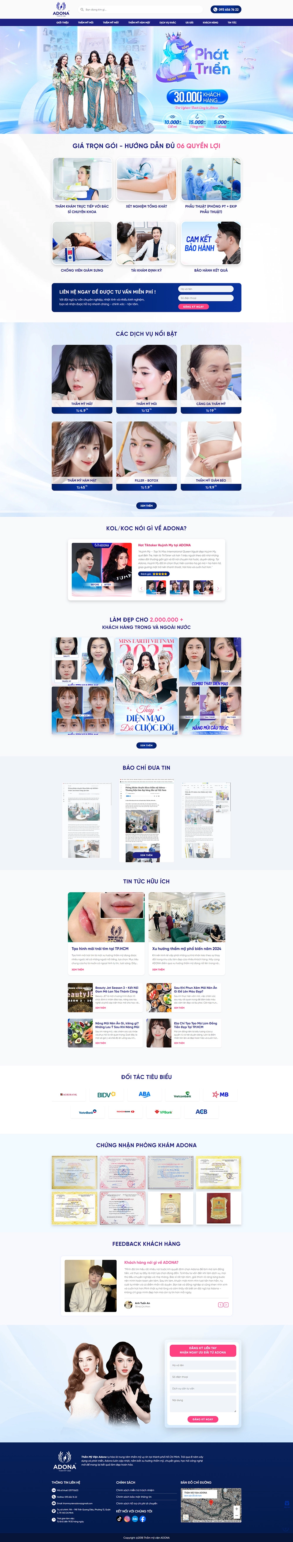 ADONA - Thẩm Mỹ Viện - Mẫu website HDWEBS