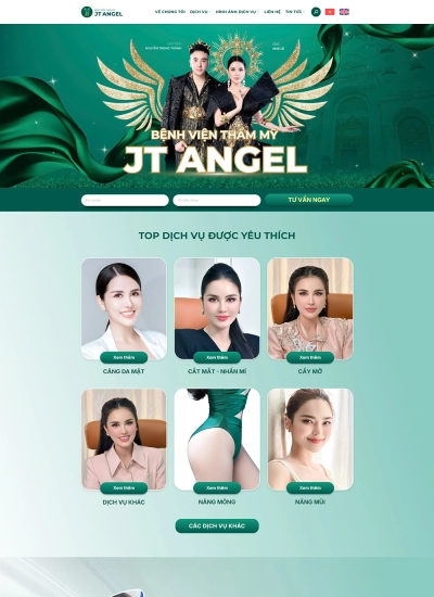 JT Angel - Bệnh viện Thẩm mỹ - Mẫu website HDWEBS