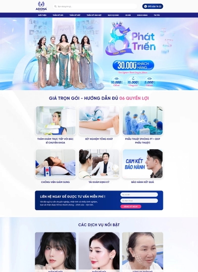 ADONA - Thẩm Mỹ Viện - Mẫu website HDWEBS
