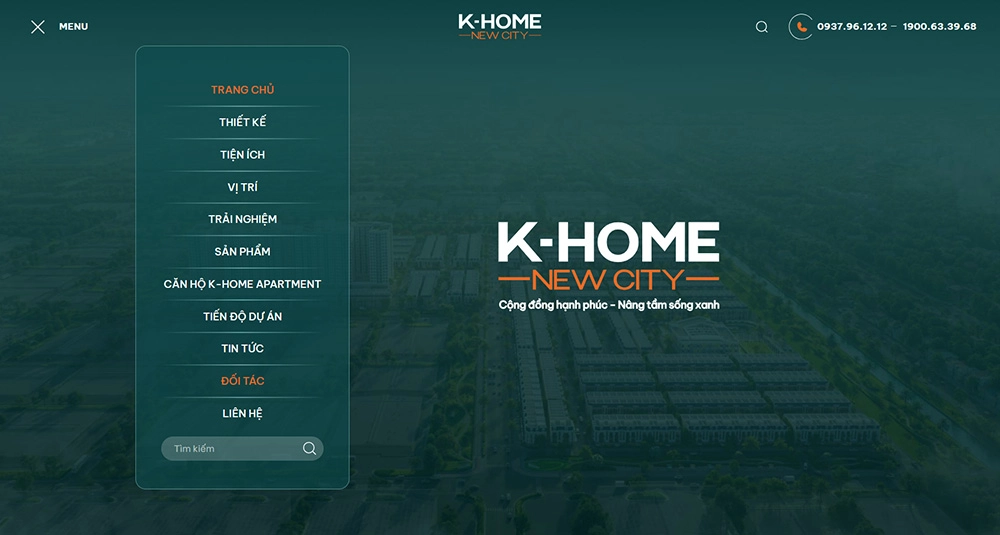 K Home New City - Mẫu website HDWEBS