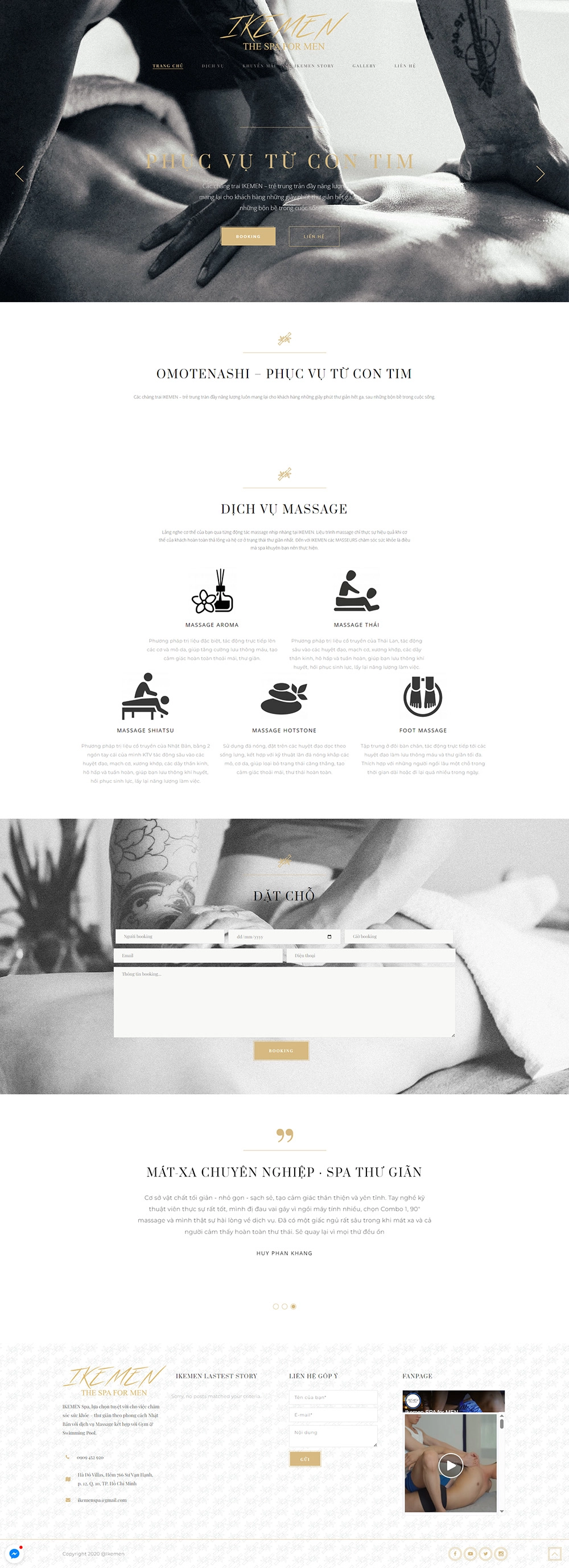 Ike Men Spa - Mẫu website HDWEBS