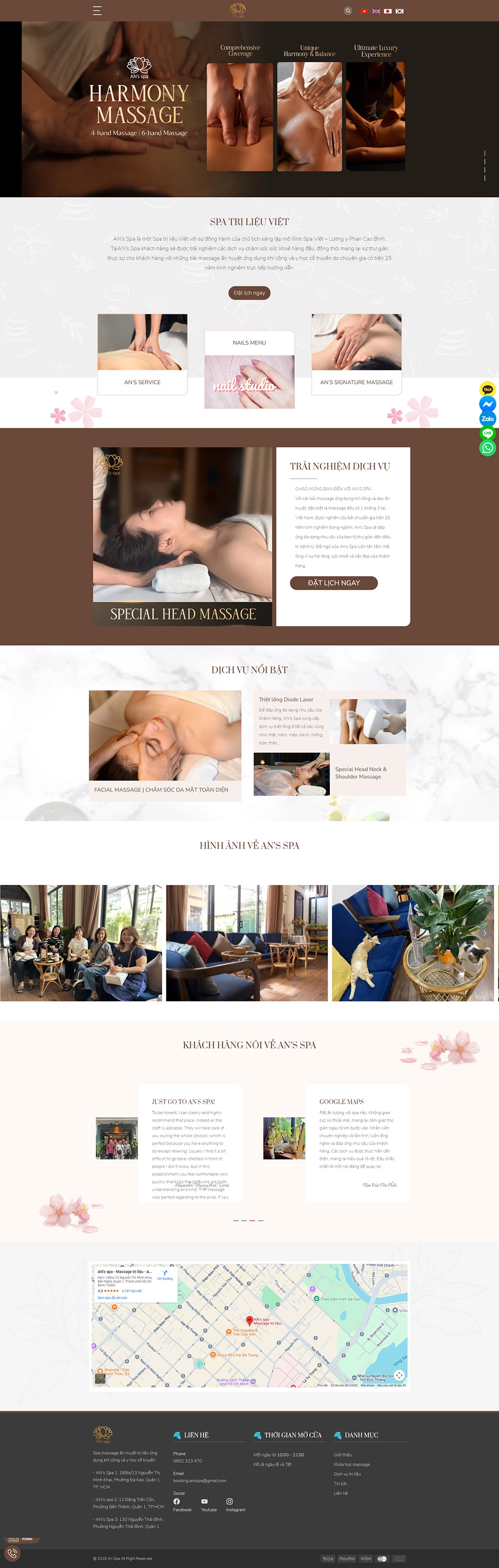 AN's Spa - Spa trị liệu Việt - Mẫu website HDWEBS