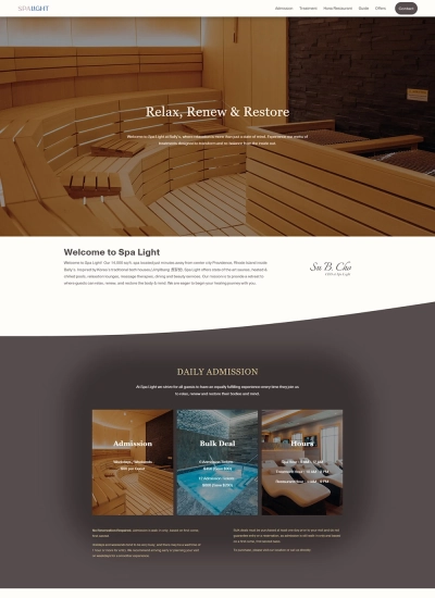 Spa Light - Mẫu website HDWEBS