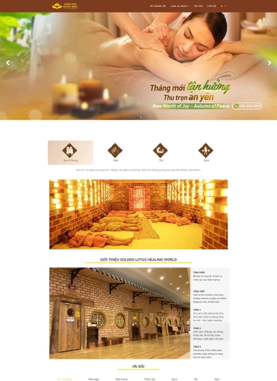 Golden Lotus Spa - Mẫu website HDWEBS