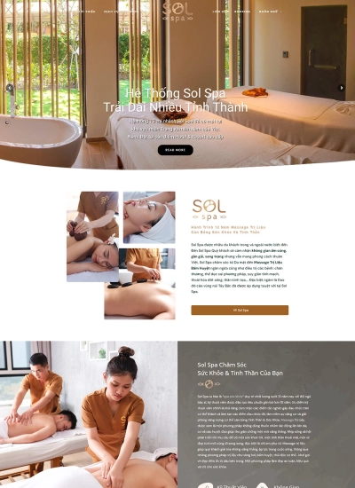 Sol Spa - Massage Therapy - Massa trị liệu chuẩn Y khoa - Mẫu website HDWEBS