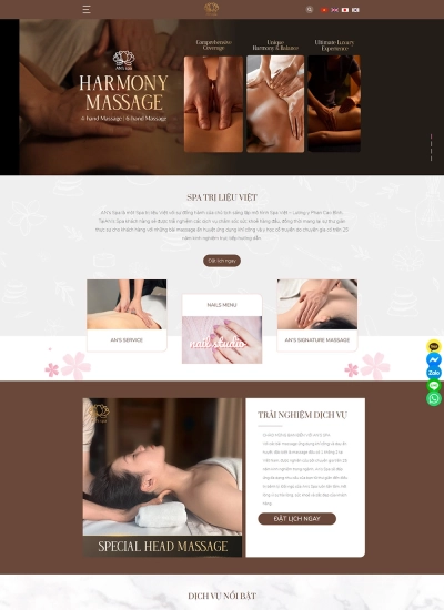AN's Spa - Spa trị liệu Việt - Mẫu website HDWEBS
