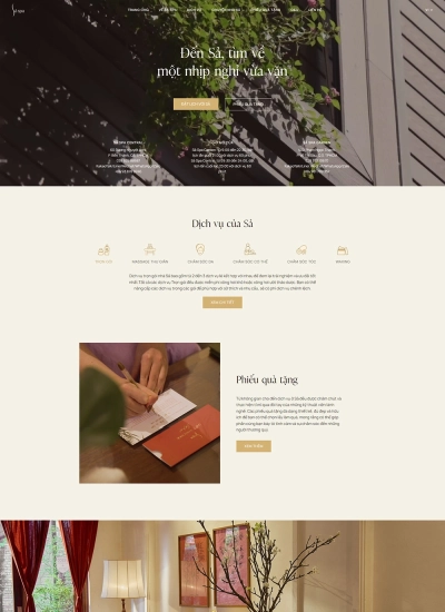 Sả Spa - Mẫu website HDWEBS